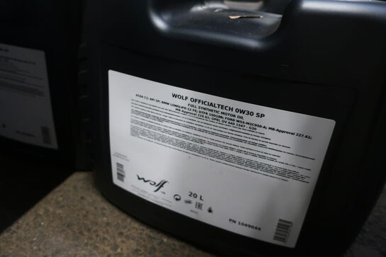 40 liter motorolie WOLF 0W30 SP