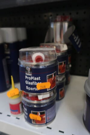 Glasfiberspartel m.v. 