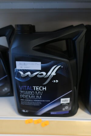 5 liter gearkasseolie WOLF 75W80 MV Premium 