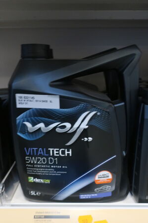 5 liter motorolie WOLF 5W20 D1