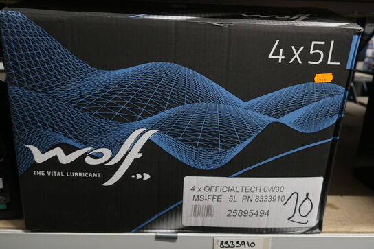 5 stk. motorolie WOLF 5W40 samt 10W60 