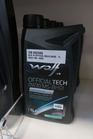 4 stk motorolie WOLF 0W30 MS-BHDI