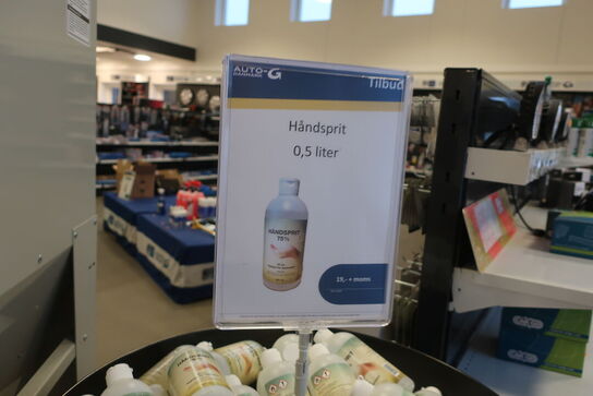 Håndsprit samt stander 