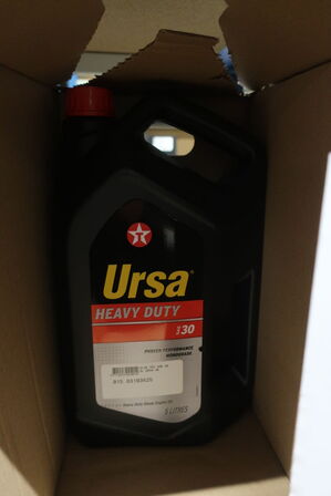 5 liter motorolie TEXACO Ursa SAE 30