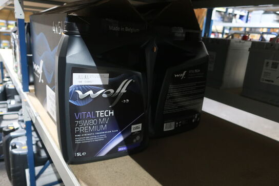 6 stk. gearkasseolie WOLF 75W80 MV Premium 