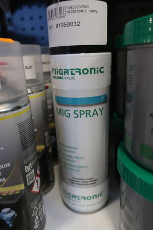 Lim, polfedt samt MIG spray 