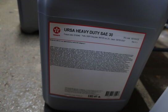 20 liter motorolie TEXACO Ursa Heavy Duty SAE 30