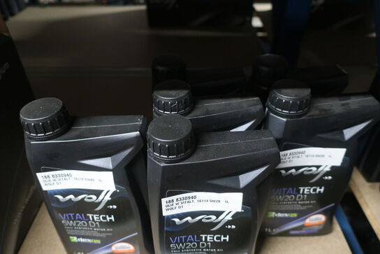 6 stk. motorolie WOLF 5W20 D1