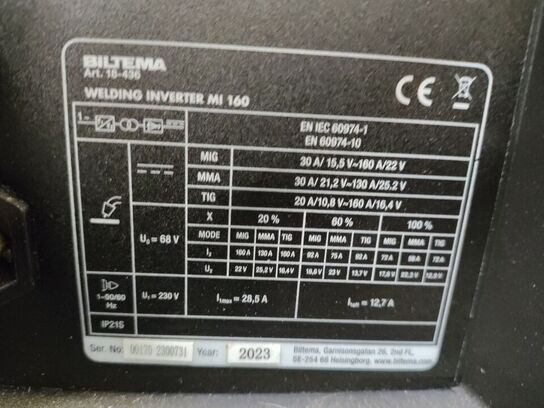 Svejseapparat  BILTEMA  MI160