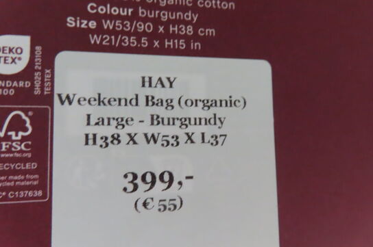 2 stk. Weekendtasker HAY