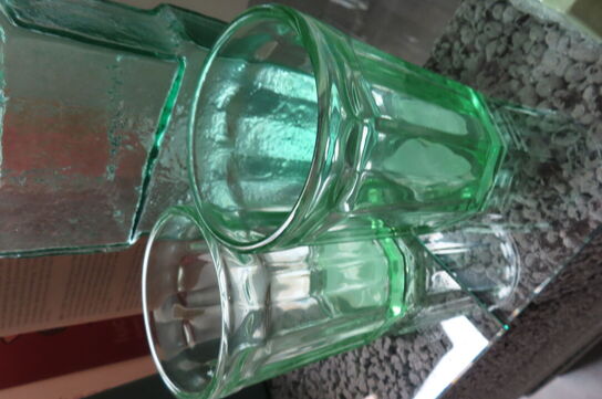 2 stk. Glas & Vase