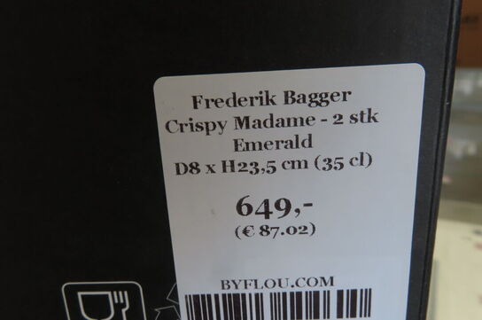 2 stk. Glas FREDERIK BAGGER