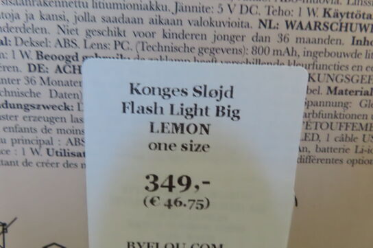 3 stk. Lommelygte KONGENS SLØJD