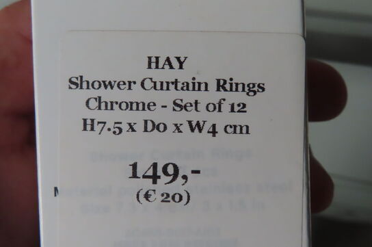 6 pk. Badeforhængsringe  HAY