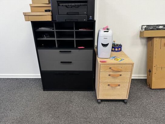 Reol samt skuffemodul 