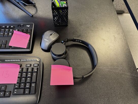 2 stk. tastature LOGI, mus LOGITECH samt headset PHILIPS 