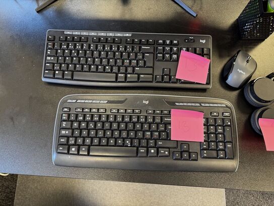 2 stk. tastature LOGI, mus LOGITECH samt headset PHILIPS 