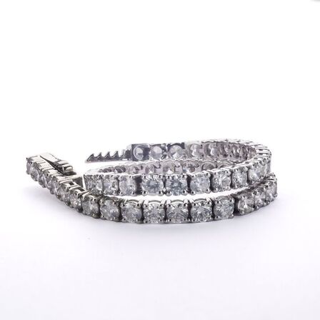 7,28 ct. naturlig diamant tennisarmbånd. GWLAB