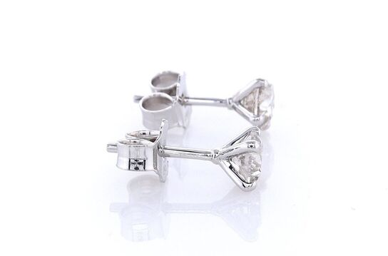 1,02 ct.naturlige diamantørestikker, 14kt. hvidguld