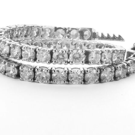 7,28 ct. naturlig diamant tennisarmbånd. GWLAB