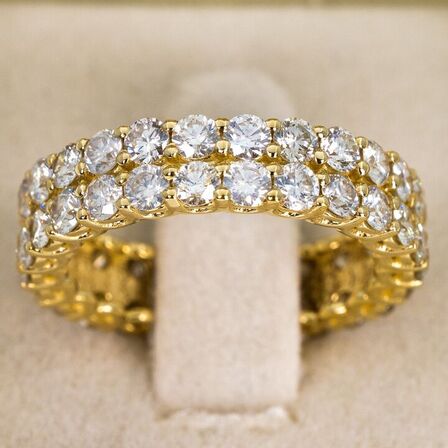 3,68 ct. naturlig diamant og 14 kt. alliance guldring
