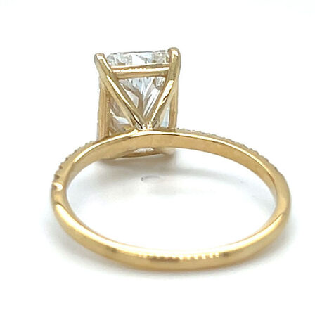 3,25 ct. radiant brillant slebet diamantring (Lab. fremstillet)*