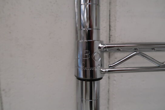 Tubo metalreol på hjul - 35 x 120 x 227 cm 