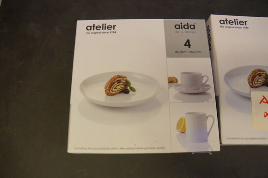 8 stk. Porcelæn ATELIER 