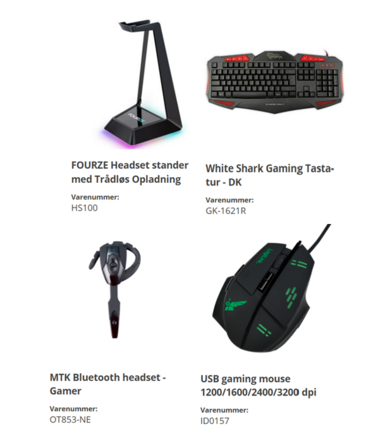 Gaming sæt