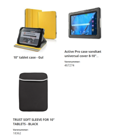 6 stk. Universal Covers til tablets