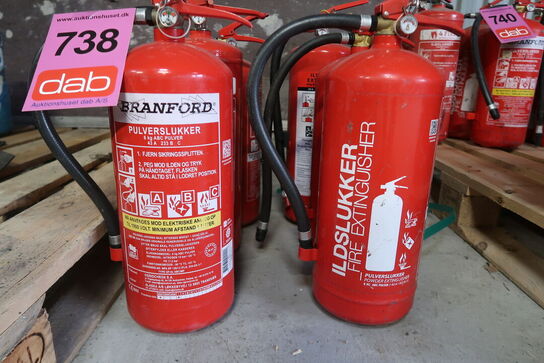6 stk. Brandslukkere