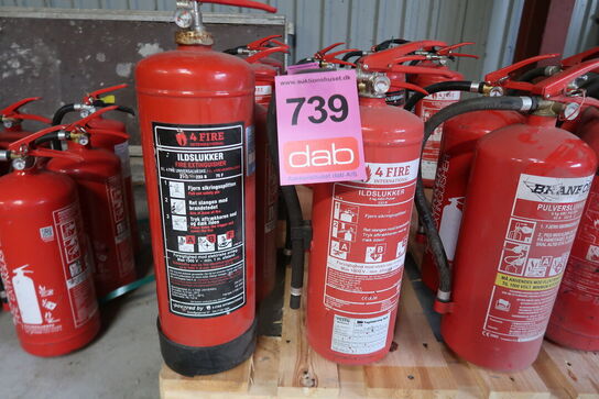 8 stk. Brandslukkere