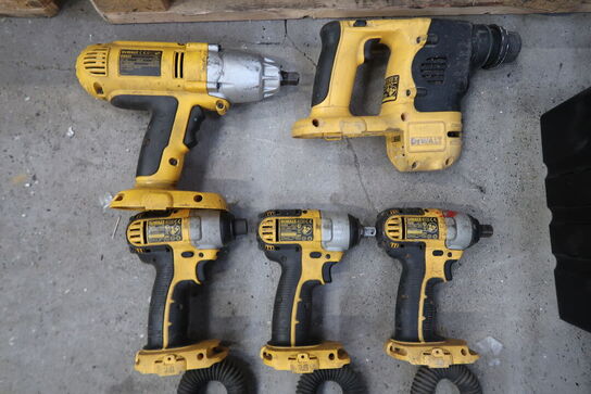 8 stk. DeWalt akku maskiner 
