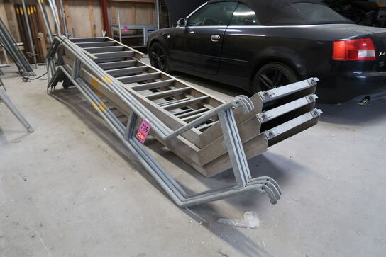 3 stk. stilladstrapper med gelænder 