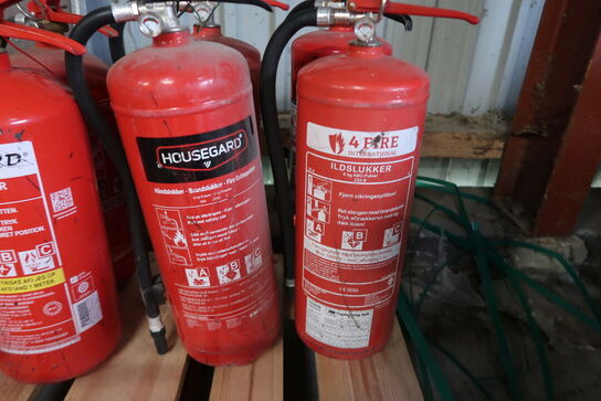 8 stk. Brandslukkere