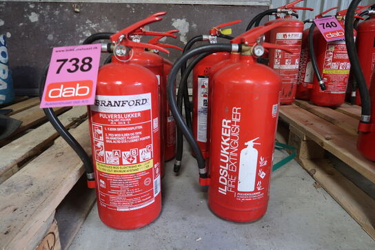 6 stk. Brandslukkere