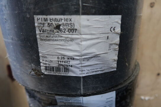 5 ruller Svejseindækningspap PTM BituFlex 0,25x12 M