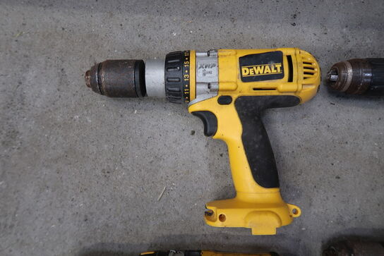 6 stk. DeWalt akku boremaskiner 