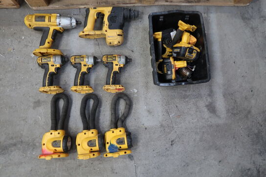 8 stk. DeWalt akku maskiner 