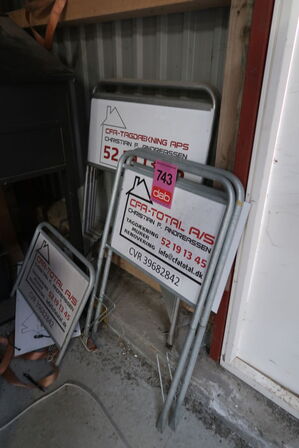 6 stk. Byggepladsskilte