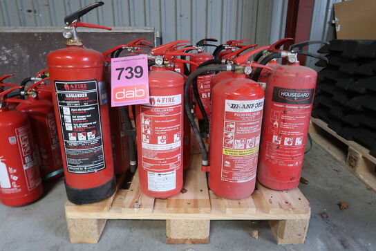 8 stk. Brandslukkere