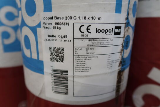 8 ruller Icopal Tagpap Base 300 G 1,18 X 10 M