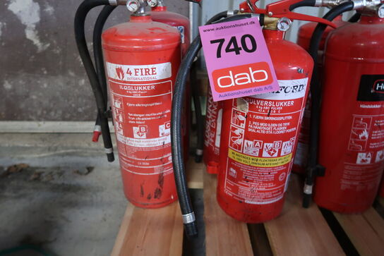 8 stk. Brandslukkere