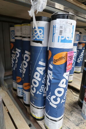 5 ruller Icopal Top 500 P, Tagpap, sort 1X5 m