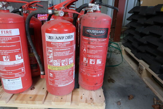 8 stk. Brandslukkere