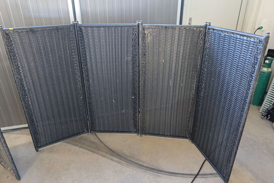 2 stk. skærmvægge i polyrattan