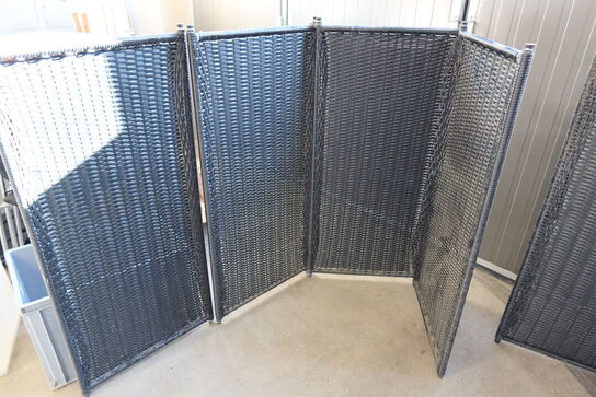 2 stk. skærmvægge i polyrattan
