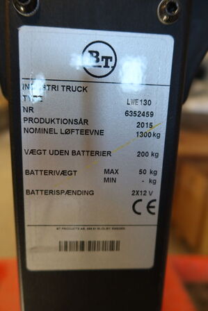El-palleløfter BT Levio LWE 130 (Læs beskrivelse)