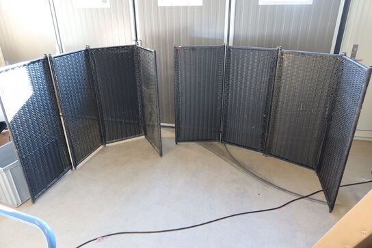 2 stk. skærmvægge i polyrattan