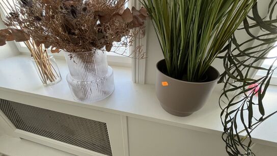 Blomsterkrukker + Vaser  m. indhold